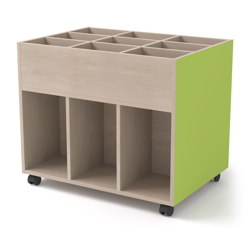 Archivador de madera con ruedas - Sointec Proyectos