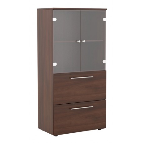 Armario de puertas de cristal y 2 archivos