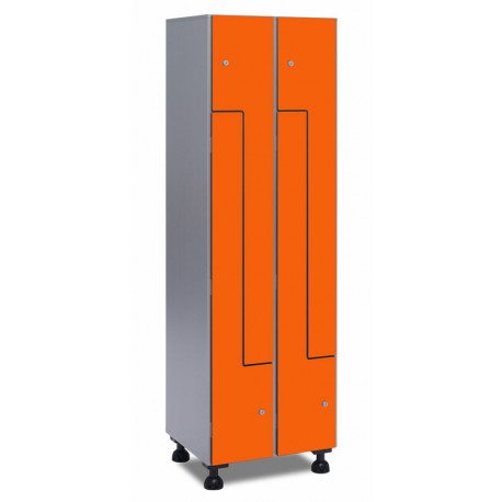 Taquilla de 2 módulos con puerta fenólica en L