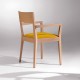Silla de diseño en madera con brazos