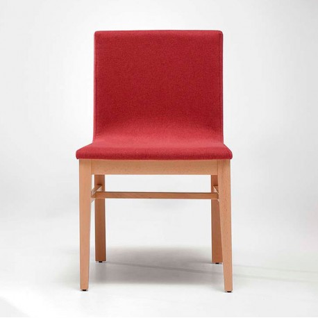 Silla de sala en madera con base reforzada
