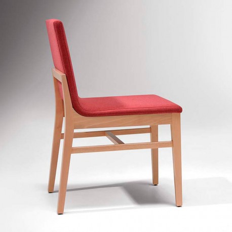Silla de sala en madera con base reforzada