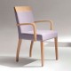 Silla de diseño en madera tapizada con brazos