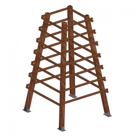 Trepador pirámide de madera