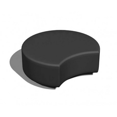 Banco media luna fibra vidrio gris