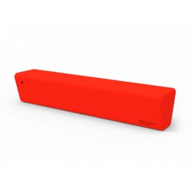 Banco recto de polietileno rojo