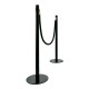 Poste de cordón de aluminio negro