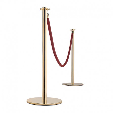 Postes de aluminio de cordón luxe dorado