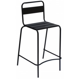 Taburete de aluminio negro alegria x4