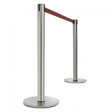 Poste metálico 95 cm con cinta retractil 3 m