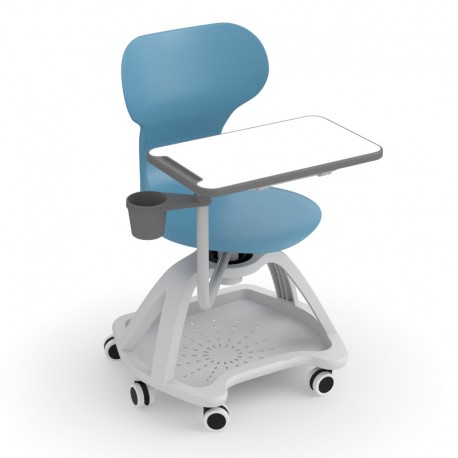 Silla escolar con brazo pala y ruedas