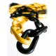 Cadena de plástico amarillo-negro 25 metros