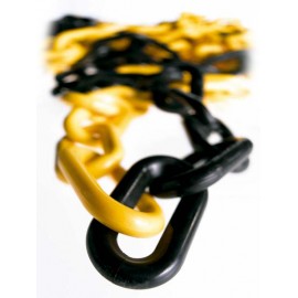 Cadena de plástico amarillo-negro 25 metros