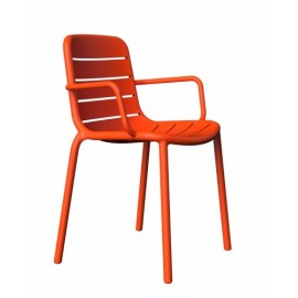 Silla apilable gina con brazos