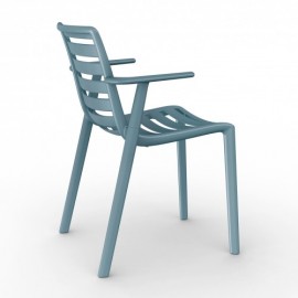Silla apilable slatkat con brazos