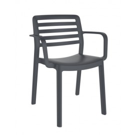 Silla apilable polipropileno wind con brazos