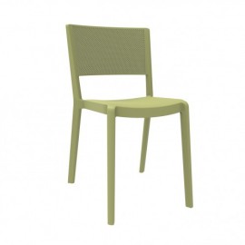 Silla apilable fibra vidrio y pp spot