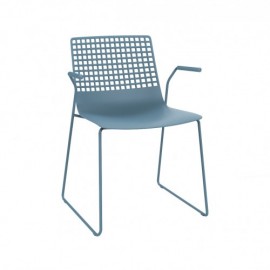 Silla apilable fibra y pp araña wire