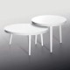 Mesa de madera de tres patas