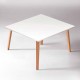 Mesa madera tapa blanca