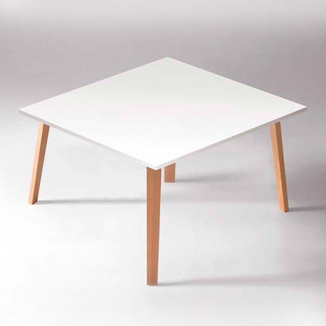 Mesa madera tapa blanca