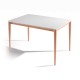 Mesa redonda de madera punta