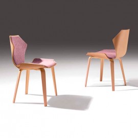 Silla de madera moderna asiento tapizado