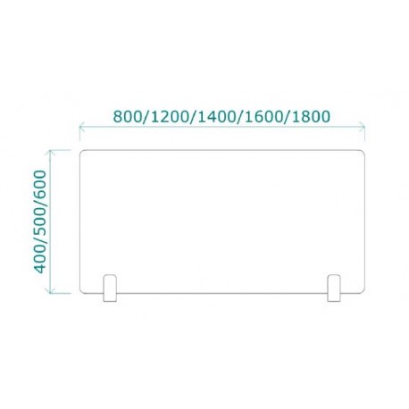 MAMPARA PROTECTORA FRENTE DE MESA