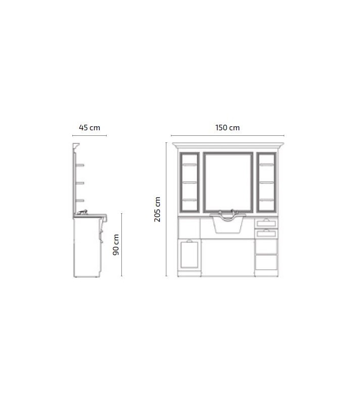 TOCADOR DE BARBERIA MODELO JULES