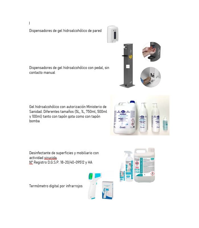 MATERIAL DE PROTECCION CONTRA COVID-19