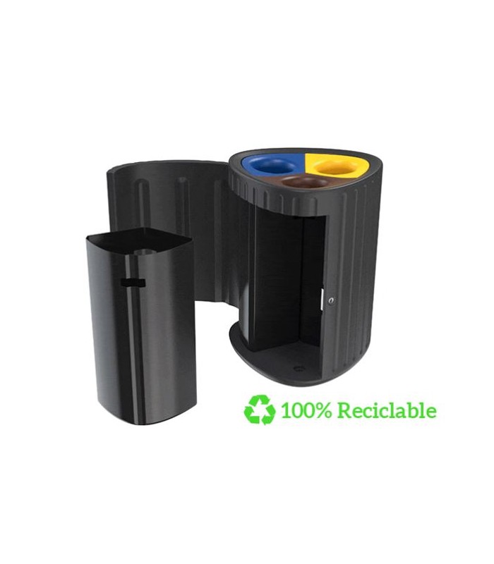 PAPELERA SELECTIVA MULTIRESIDUO EN POLIETILENO