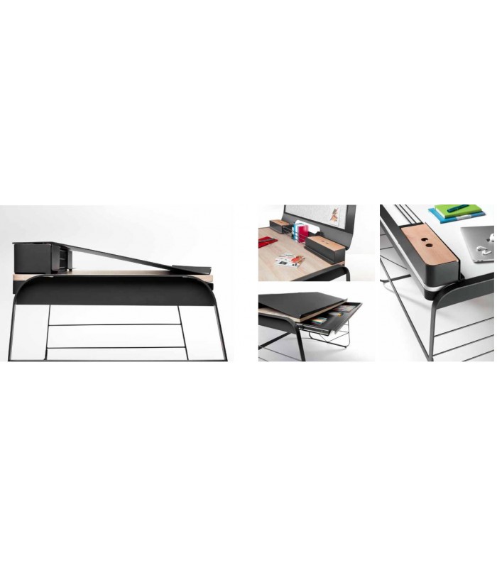 MESA DE OFICINA CON CAJÓN INTEGRADO Y TAPA ABATIBLE PARA CASA