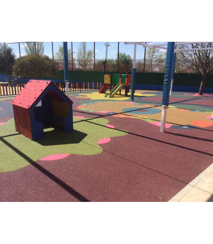 Suelo continuo de caucho para parques infantiles y colegios