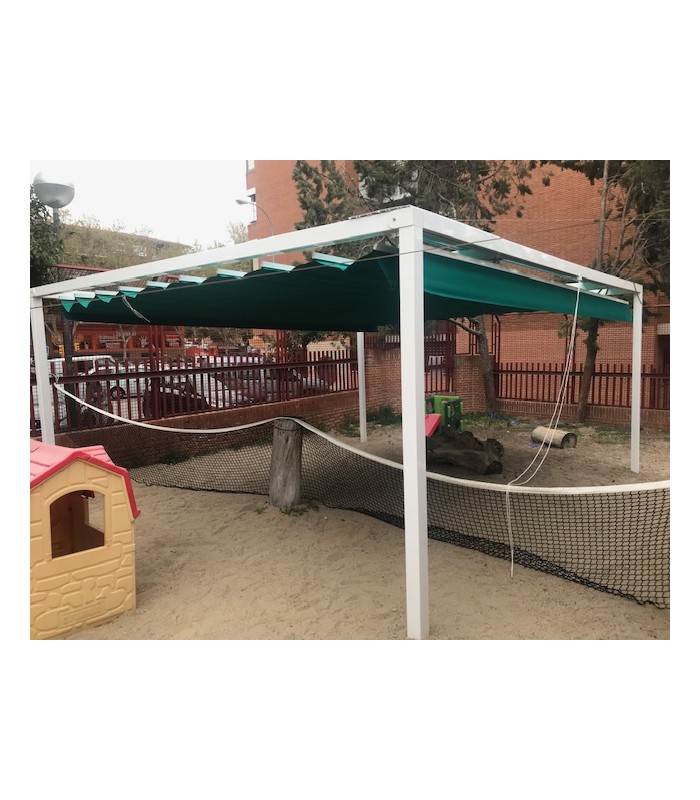 Sointec Proyectos. Pérgola para creación de sombra, ideal para colegios y centros formativos.