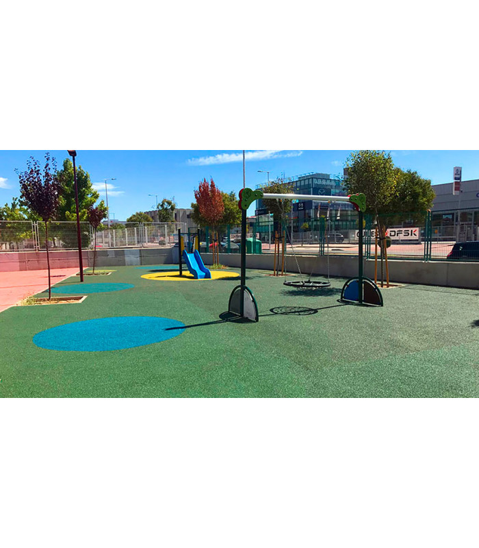 Suelo continuo de caucho para parques infantiles y colegios