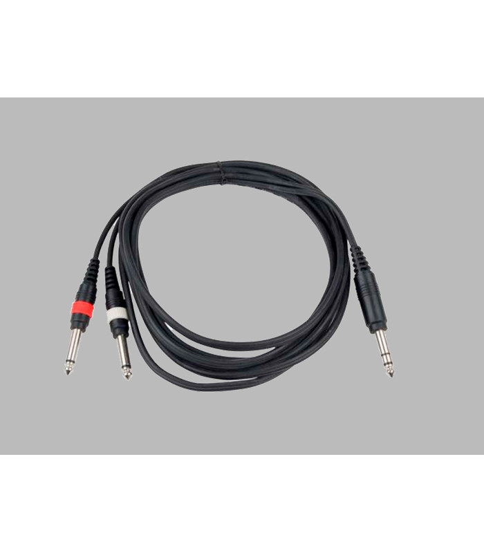 Cable de  1 JACK estéreo a 2 JACK mono