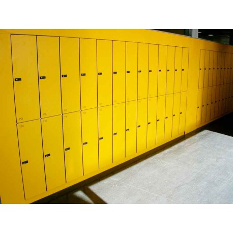 Taquillas fenólica y melamina para vestuarios