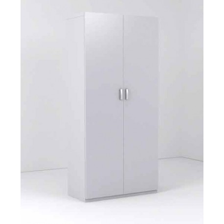 Armario de oficina metálico con puertas abatibles y 4 estantes