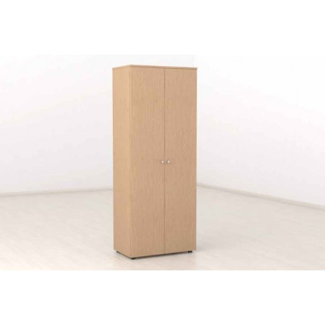 Armario de oficina en madera con puertas abatibles y 4 estantes