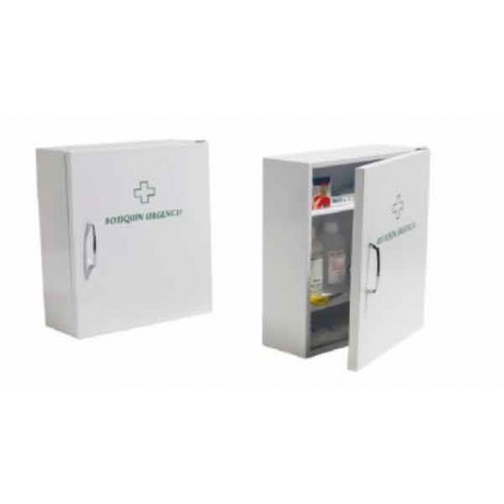 Botiquín de acero esmaltado en blanco con contenido | Sointec Proyectos
