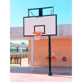 Instalación de canastas de baloncesto exterior fijas
