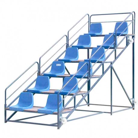Escalera de jueces 12 asientos metálica