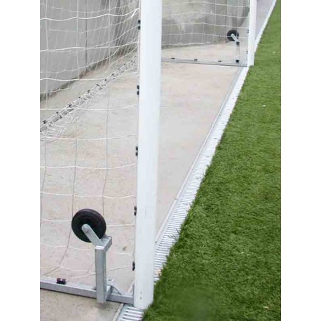 Porterías de fútbol 7 en aluminio móviles con base