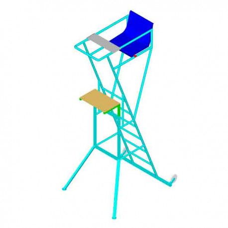Silla para juez de pista modelo dúplex