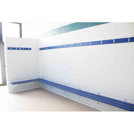 Percheros fijos fenólicos de pared para vestuarios