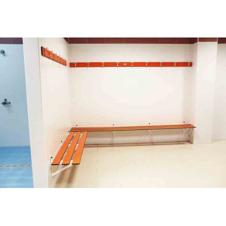 Percheros fijos fenólicos de pared para vestuarios