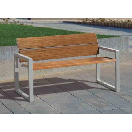 Bancos modernos de exteriores