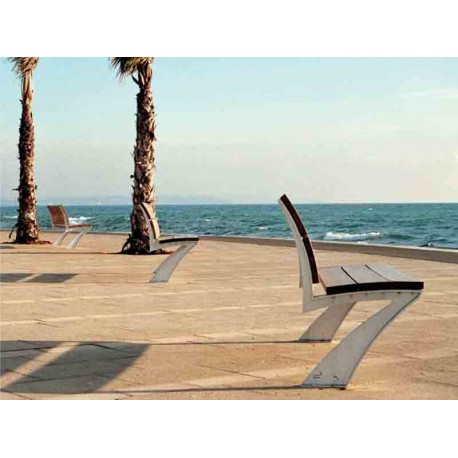 Bancos modernos de exteriores