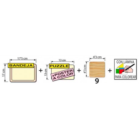 Puzzle 9 piezas "Nita en la granja"