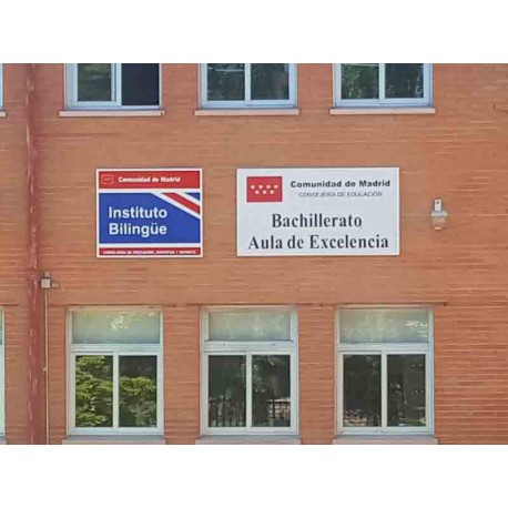 Cartel de centro escolar